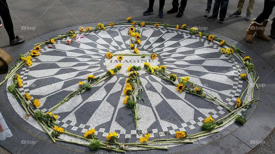 Imagine mural, Central Park, NYC