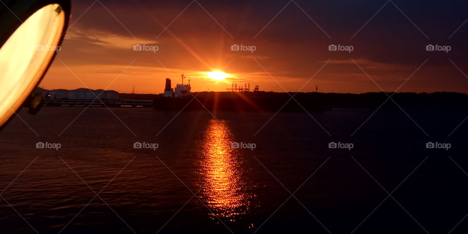 evening sunset🌅 
#port of tanjung pelepas Malaysia
220121
