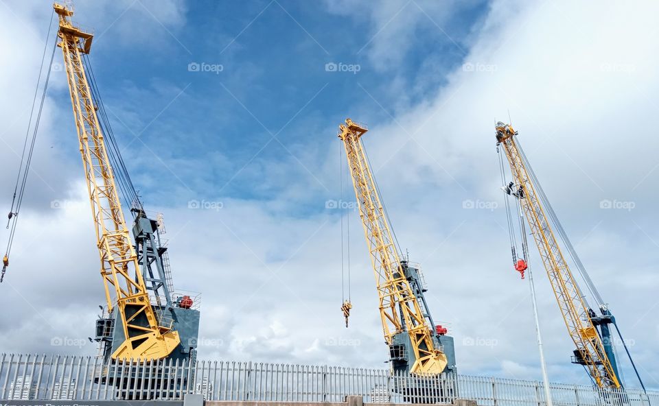 Cranes at Port of Sunderland Docks
