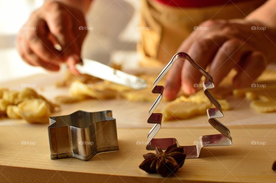 metal cookie cutter in the shape of a christmas tree