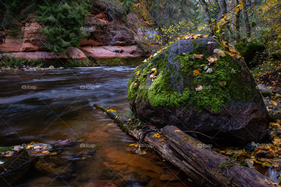 Autumn. Landscape. Rocks.