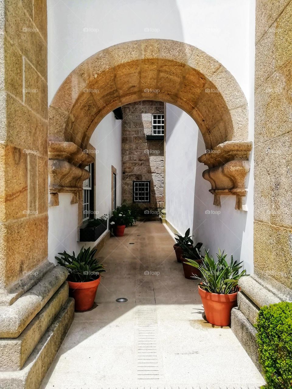 Side entrance of a medieval house, Portugal