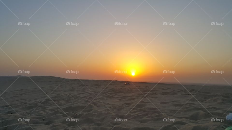 sunset from sand dunes