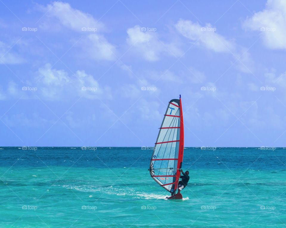 Maldives windsurfer 