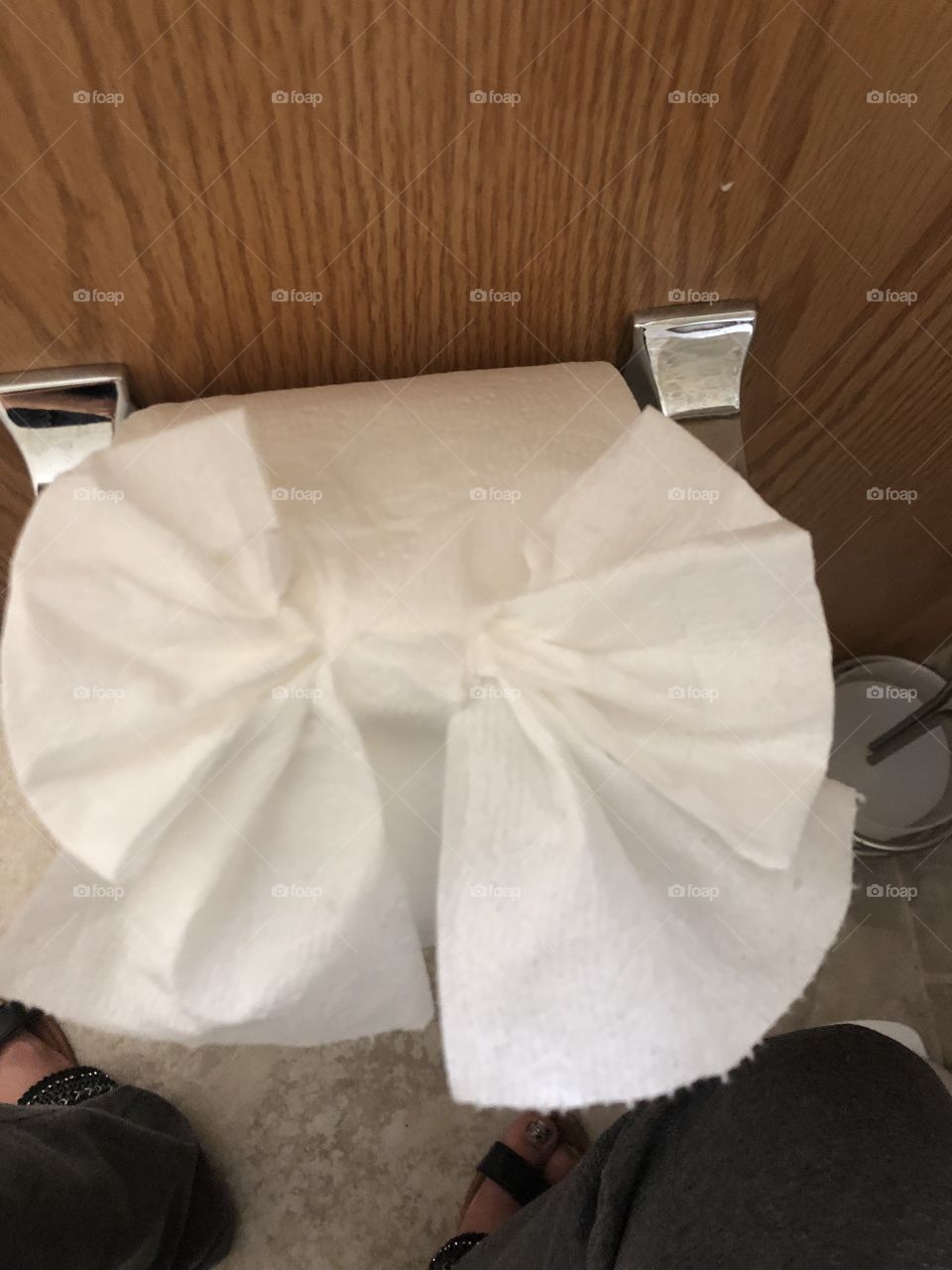 Toilet paper bow 