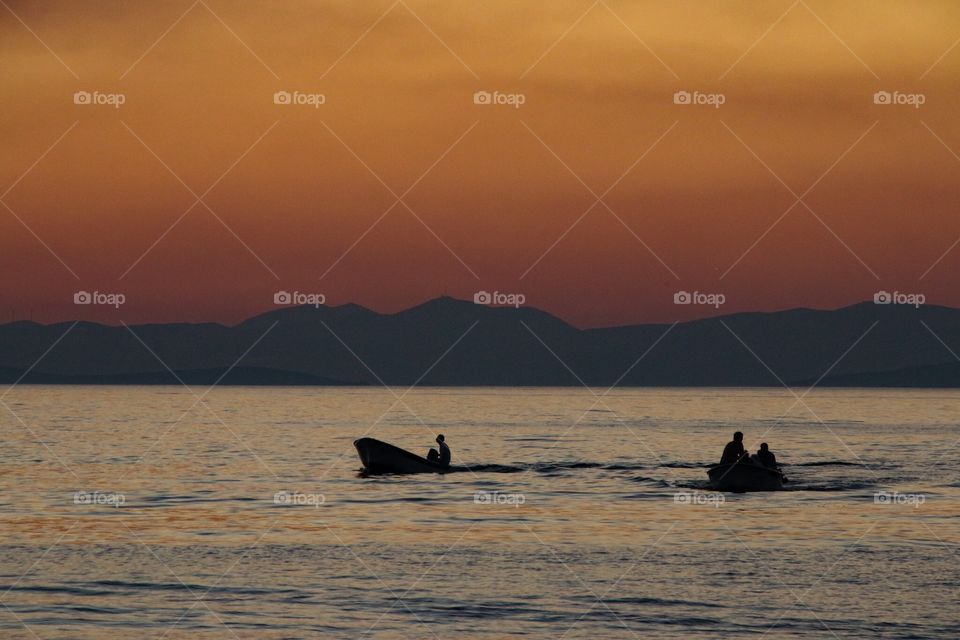 Coming home. Evening in Postira croatia
