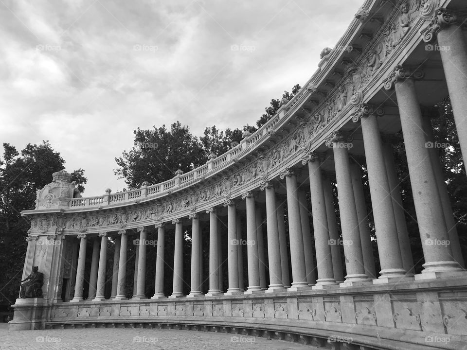 Ancient architecture in Madrid park