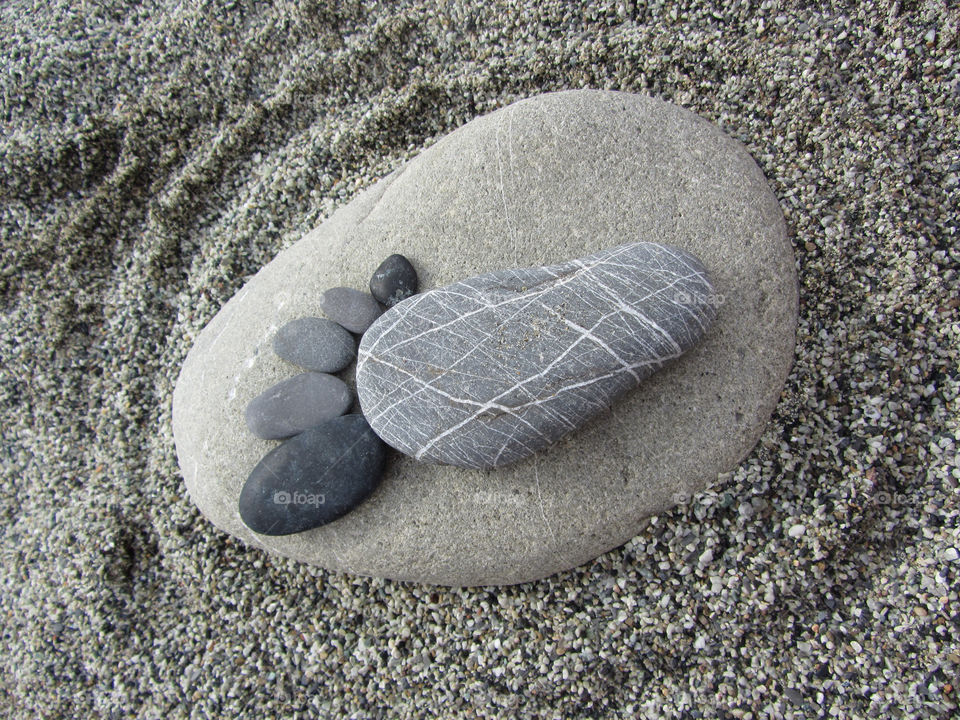 beach stones sand rocks by perfexeon