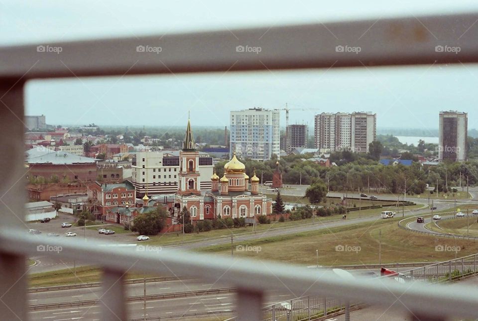 City view in the summer 