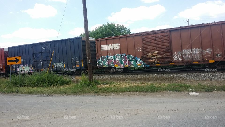 train going real fast