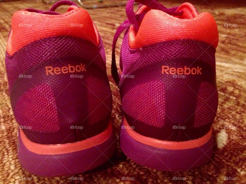 Reebok shoes from the back