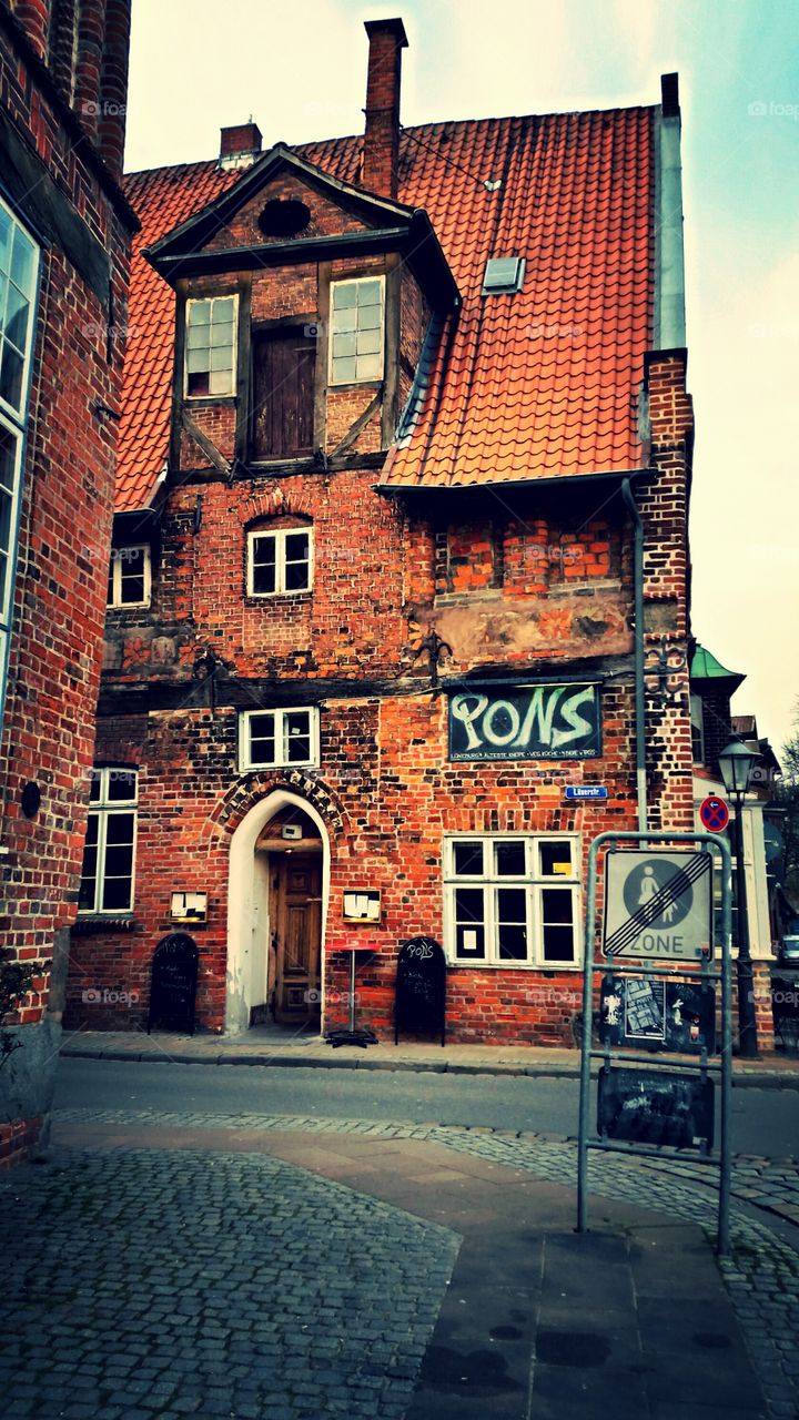 Old bar in a old town. Pons the oldest bar in the historic city of Lüneburg Germany.