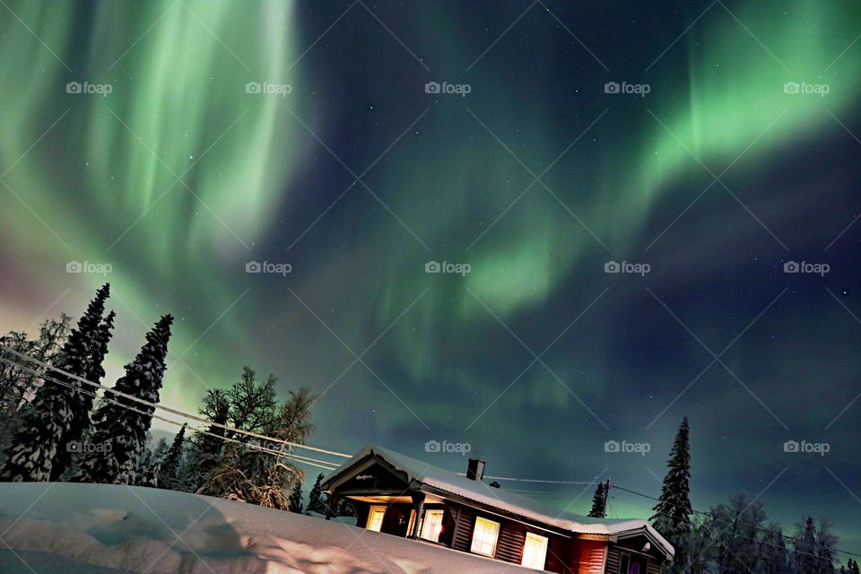 Beautifully Aurora borealis in Kiruna! 