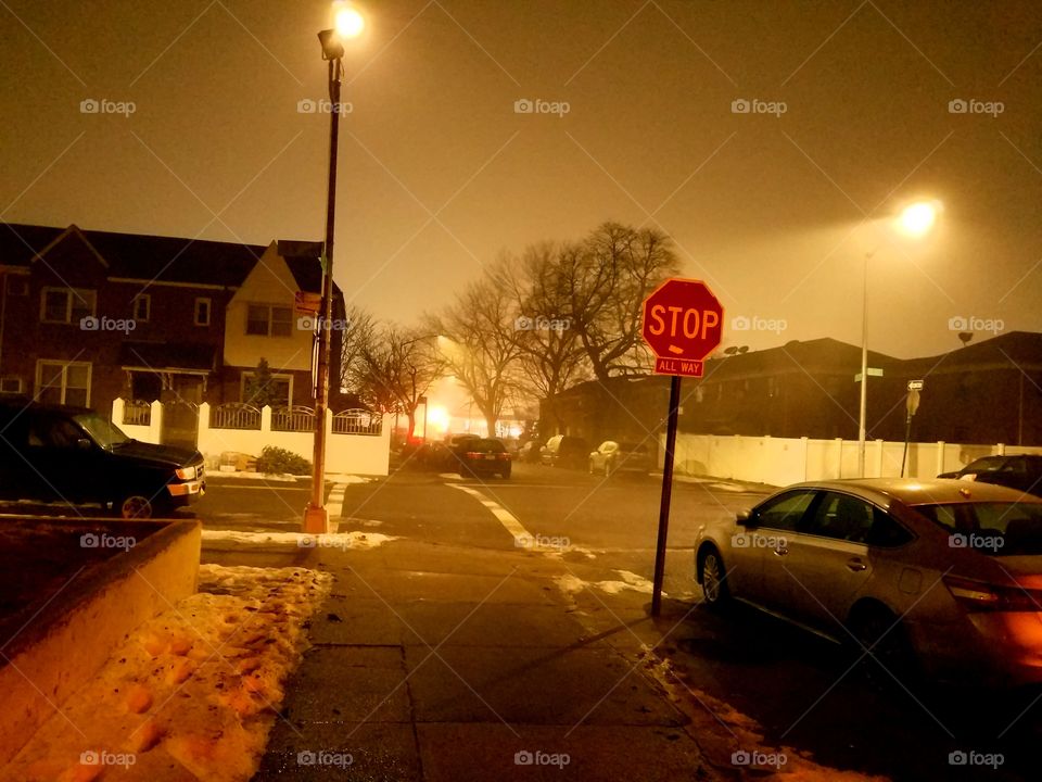 Street, Road, Car, Storm, City