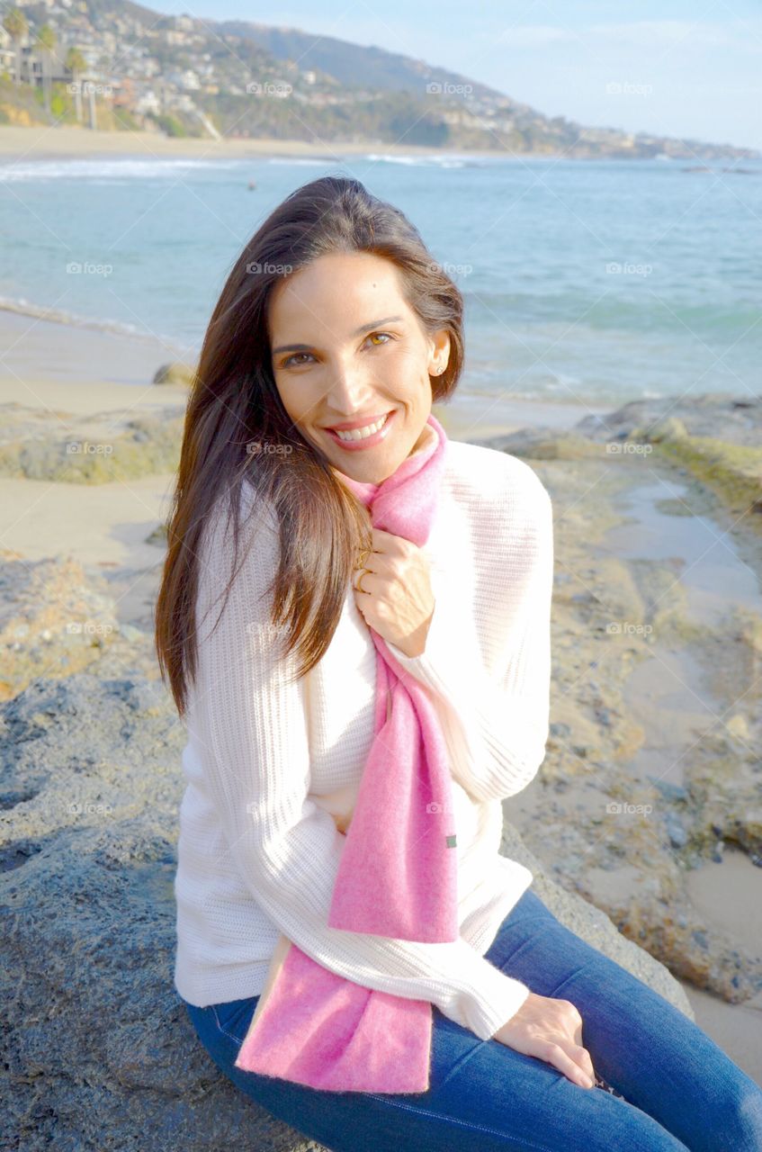 Staying warm at Laguna Beach