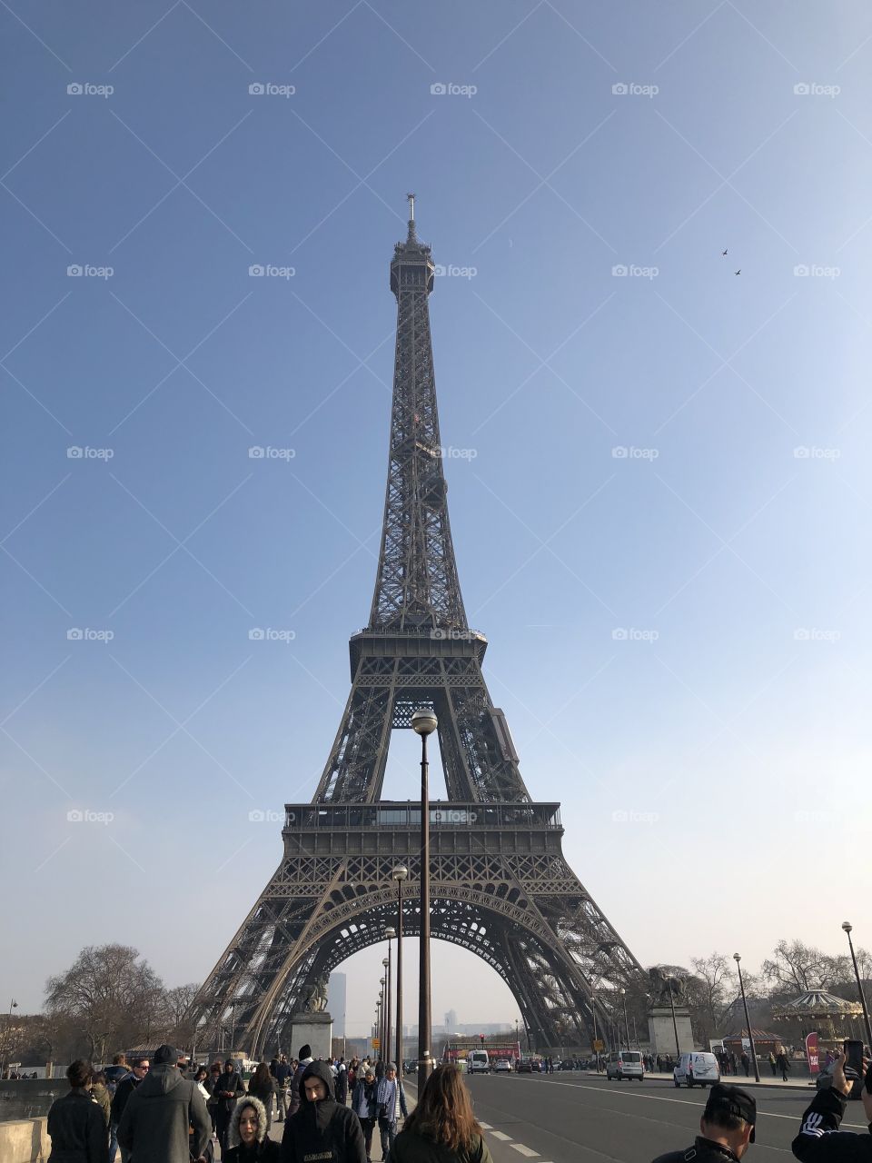 The Eiffel Tower in Paris, France. 