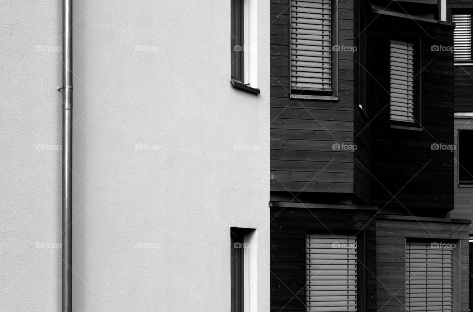 Low angle view of building exterior at day.