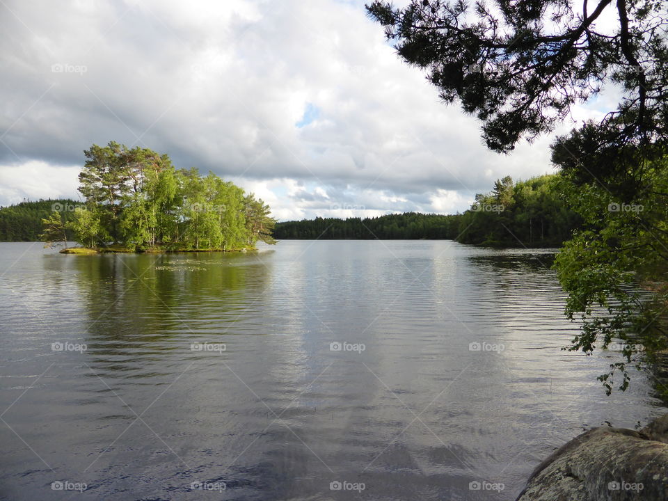 Island in a lake