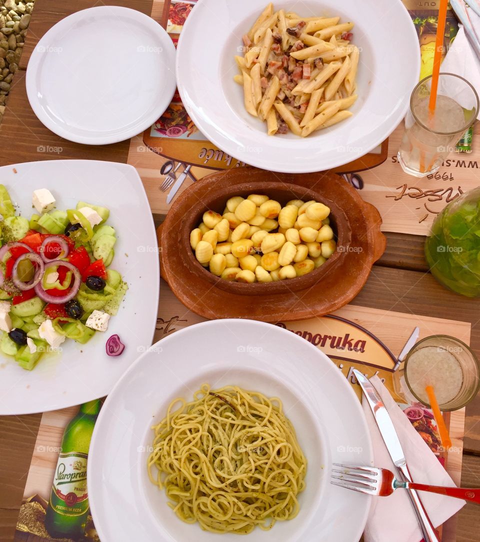 Italian pasta in different ways
