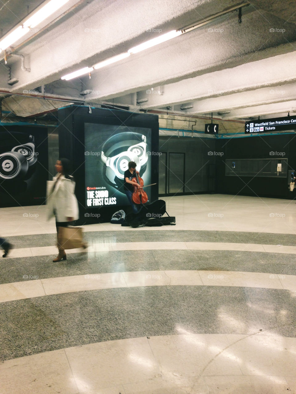SUBWAY STATION CELLO PLAYER