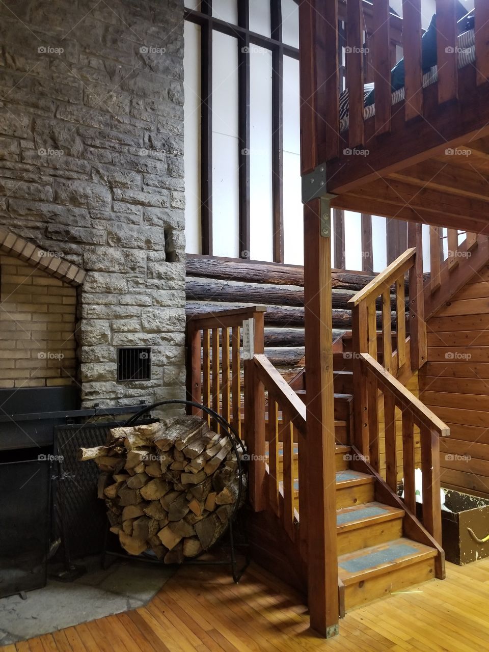 stairway at lodge