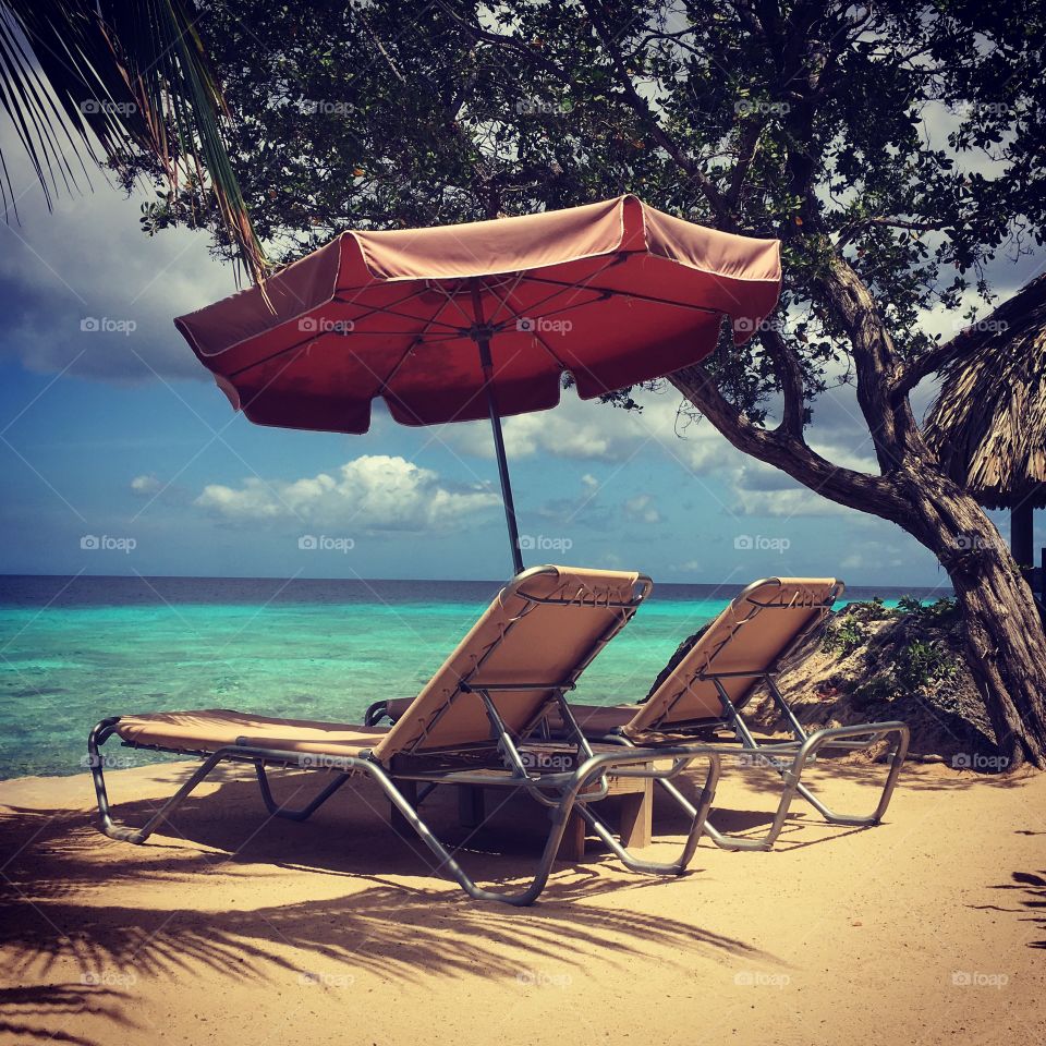 Relaxing Beach Chairs in Paradise