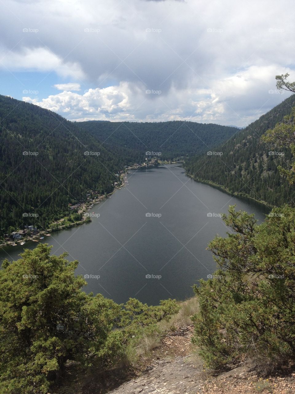 Scenic mountain view of a lake! 