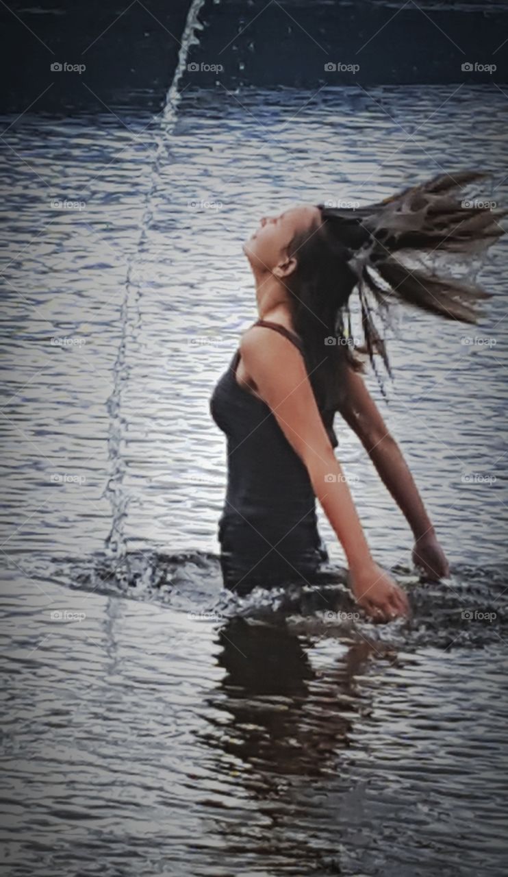 Water, One, Wet, Woman, People