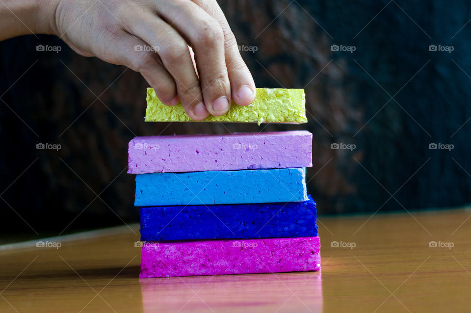 Colorful blocks.