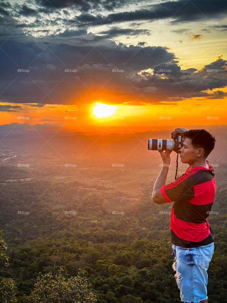 Um lindo pôr do sol no Brasil 🇧🇷