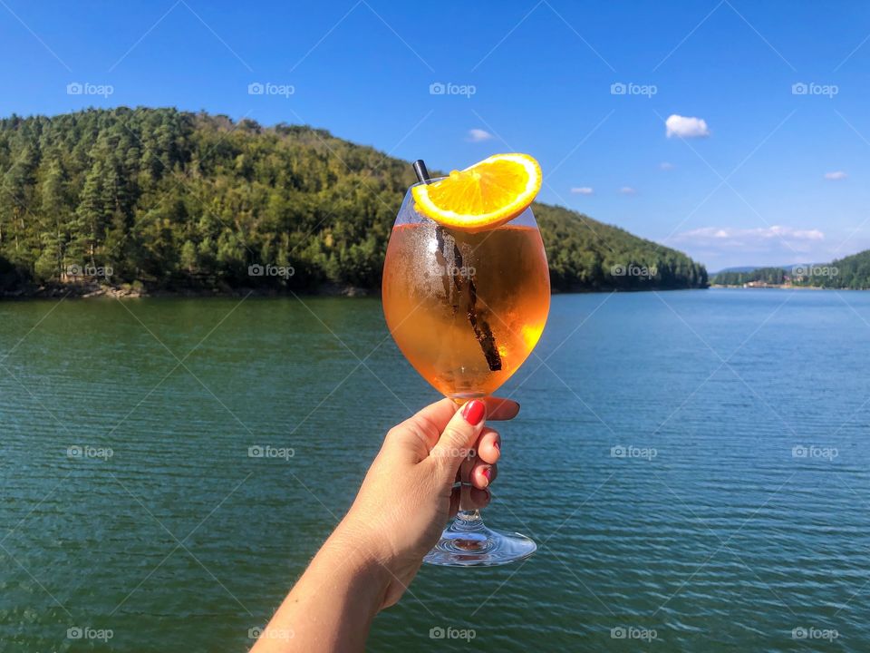 Aperol spritz in summer