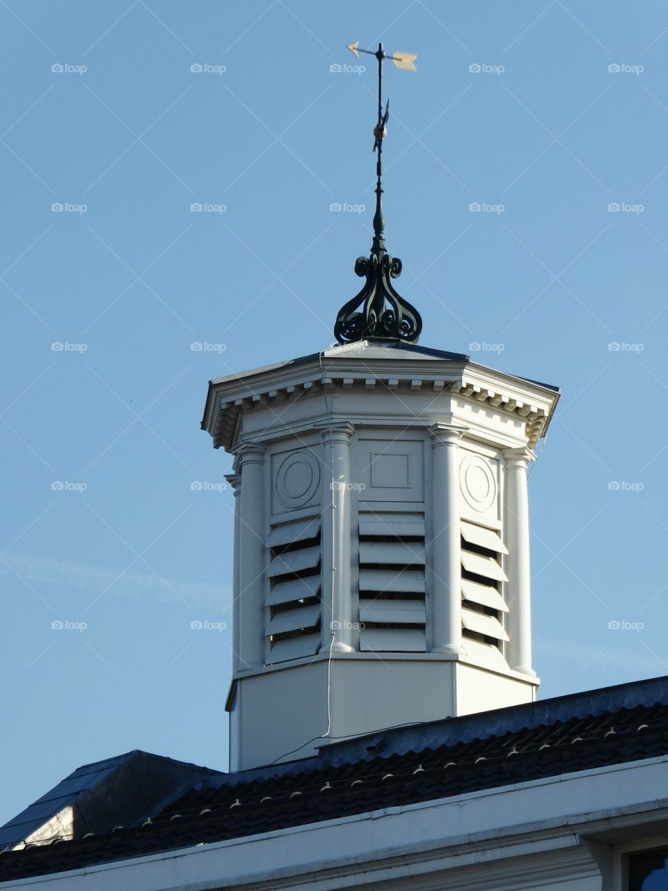 Tower on the roof of an old building
