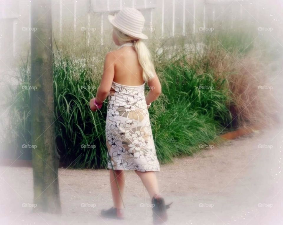 Girl walking in the park