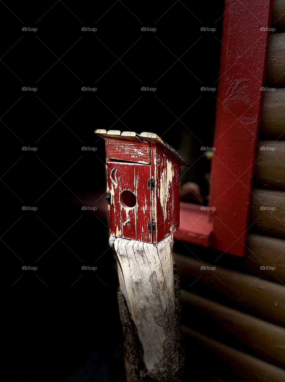 Red Outhouse Birdhouse