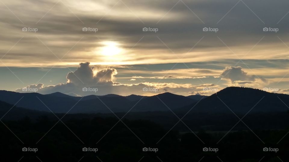 Early evening and the sun is about to go down