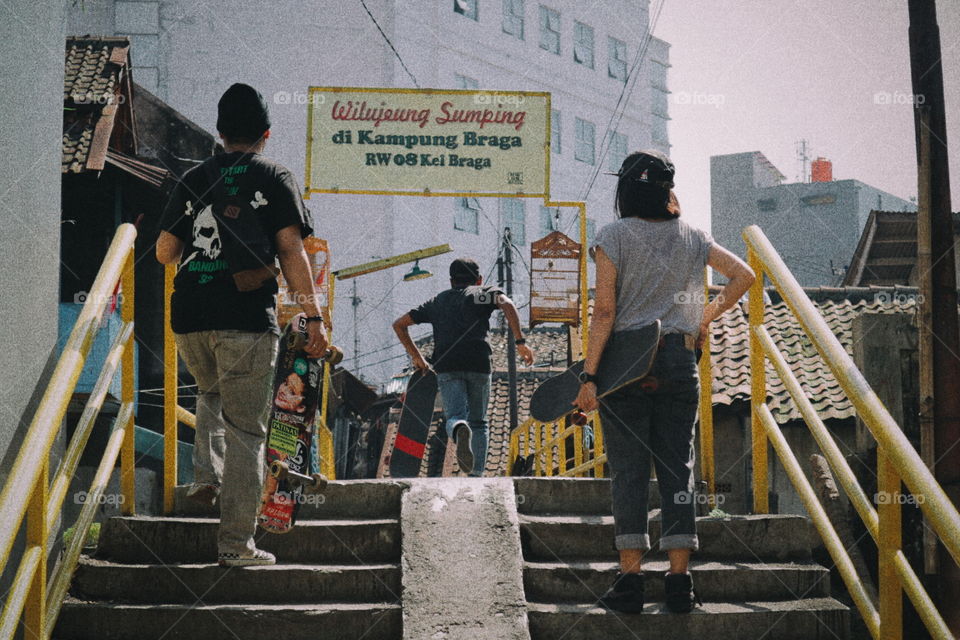 People, Adult, Step, Competition, Ladder