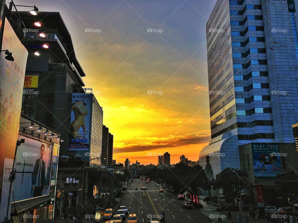 Taipei Sunset. Taiwan