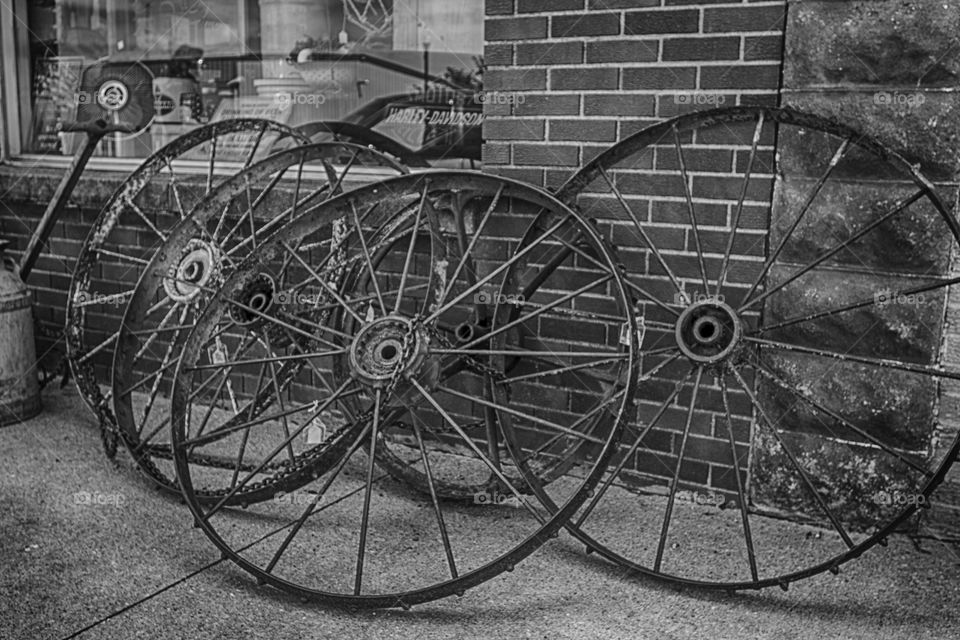 Wagon Wheels in State Center Iowa.