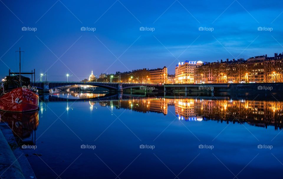 Lyon at night