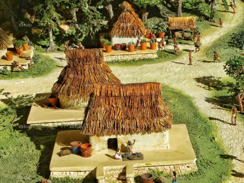 Model Of Ancient Mayan Village