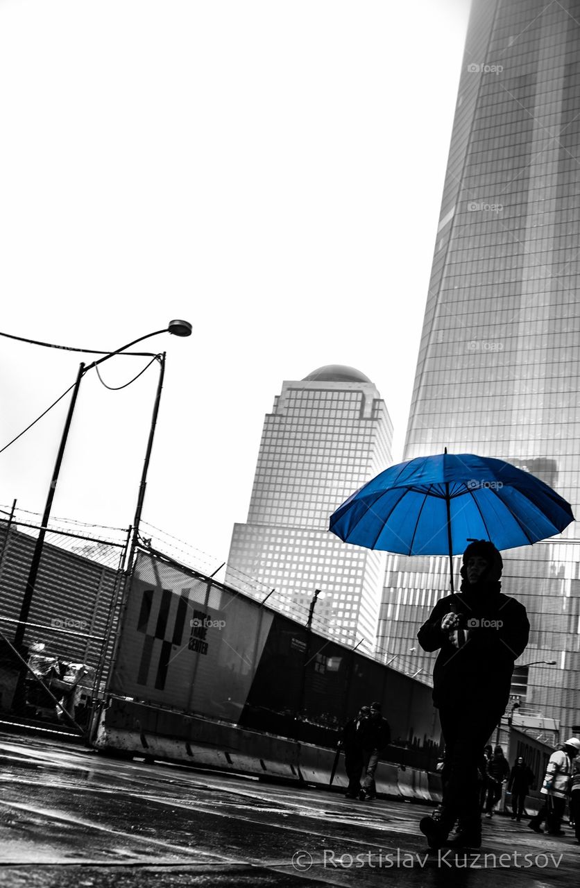Blue umbrella 
