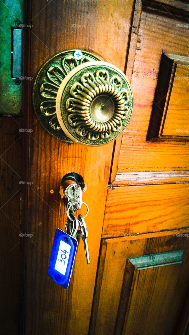 photo of door. old doors and keys