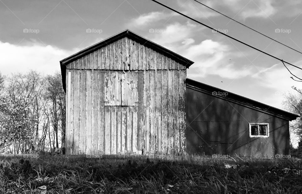 Shapes, rectangles, squares, old barn