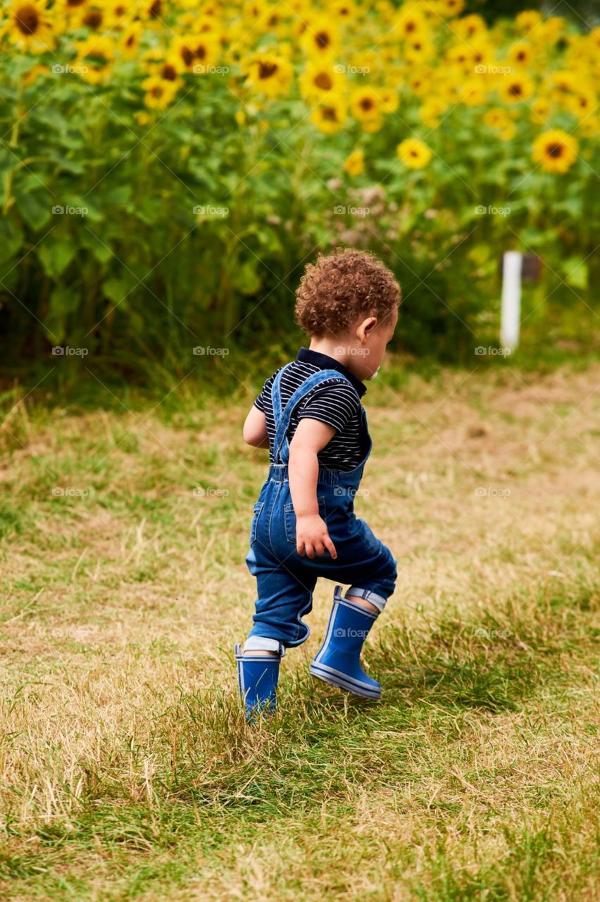 child on farm