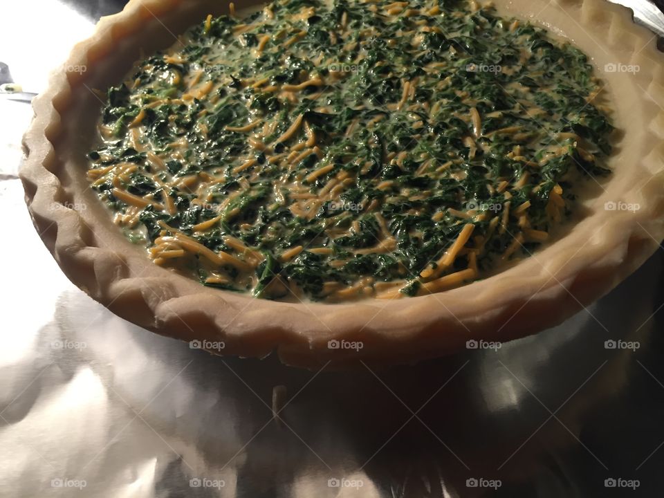 Cooking quiche