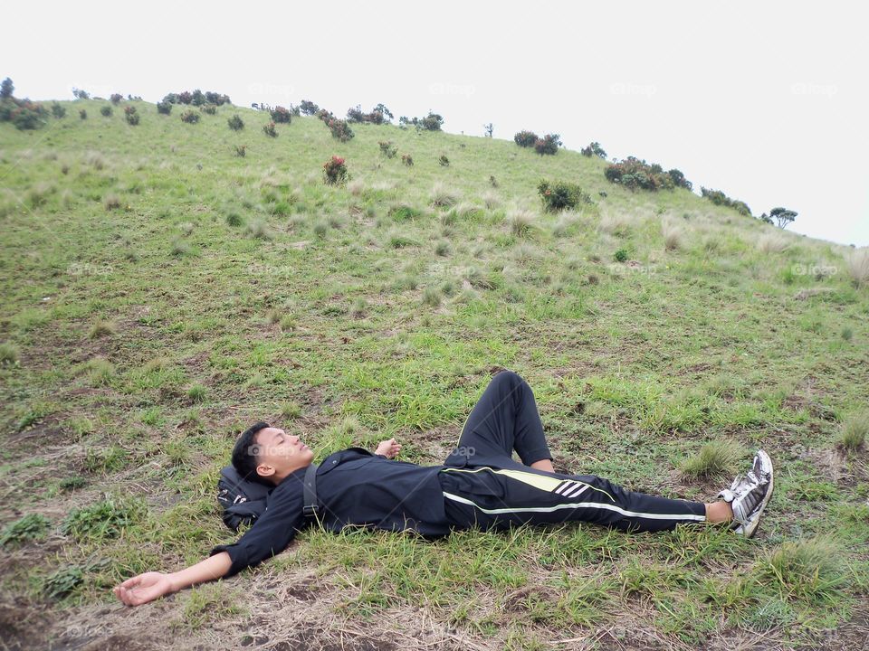 Merbabu mountain in java Indonesia