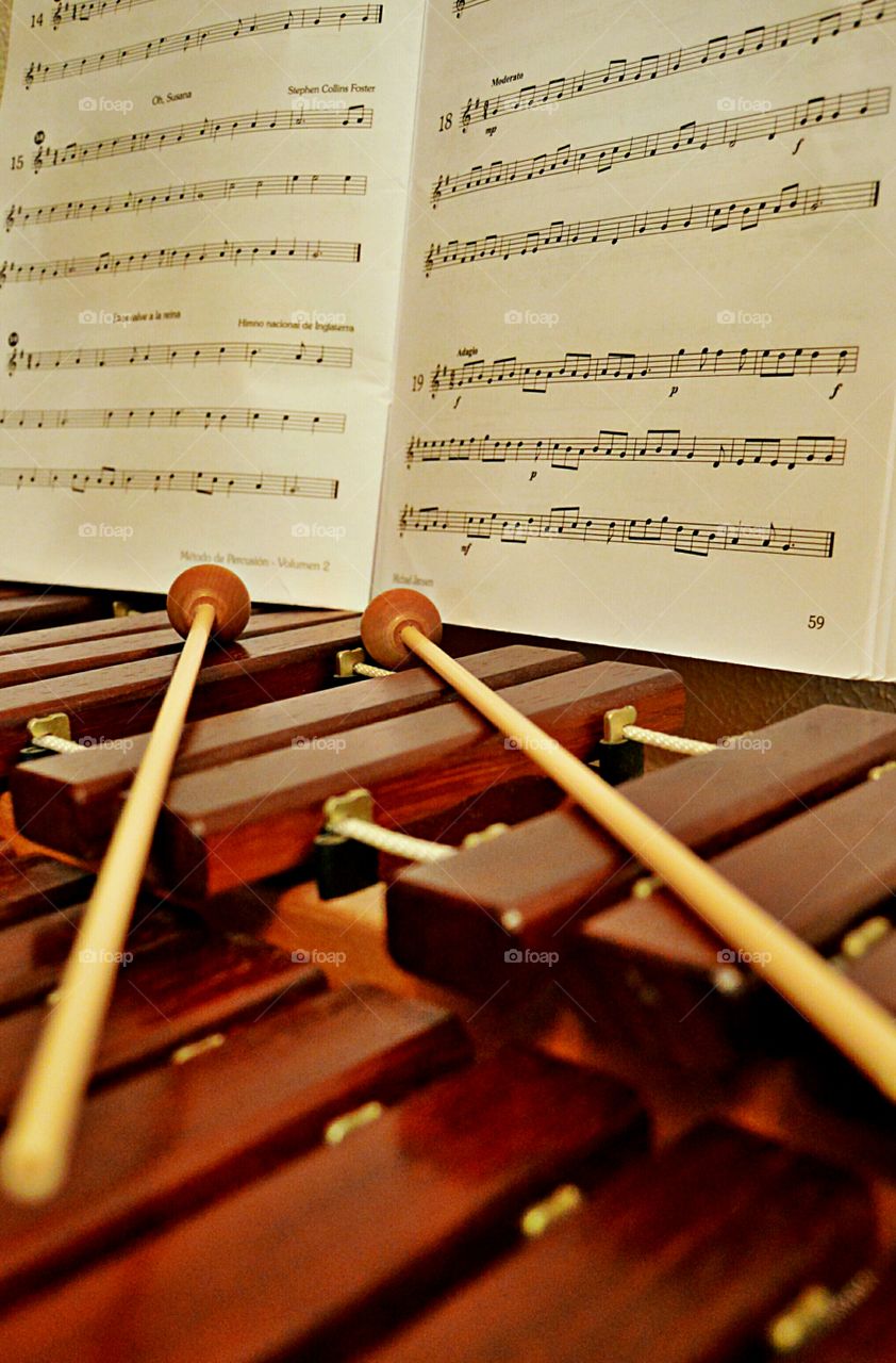 Xylophone. My child's xylophone and music practice