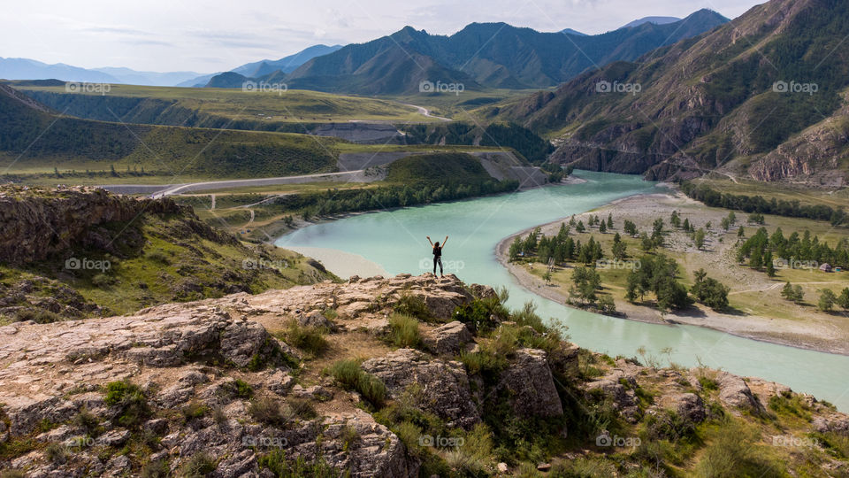 Girl enjoying the stunning view 