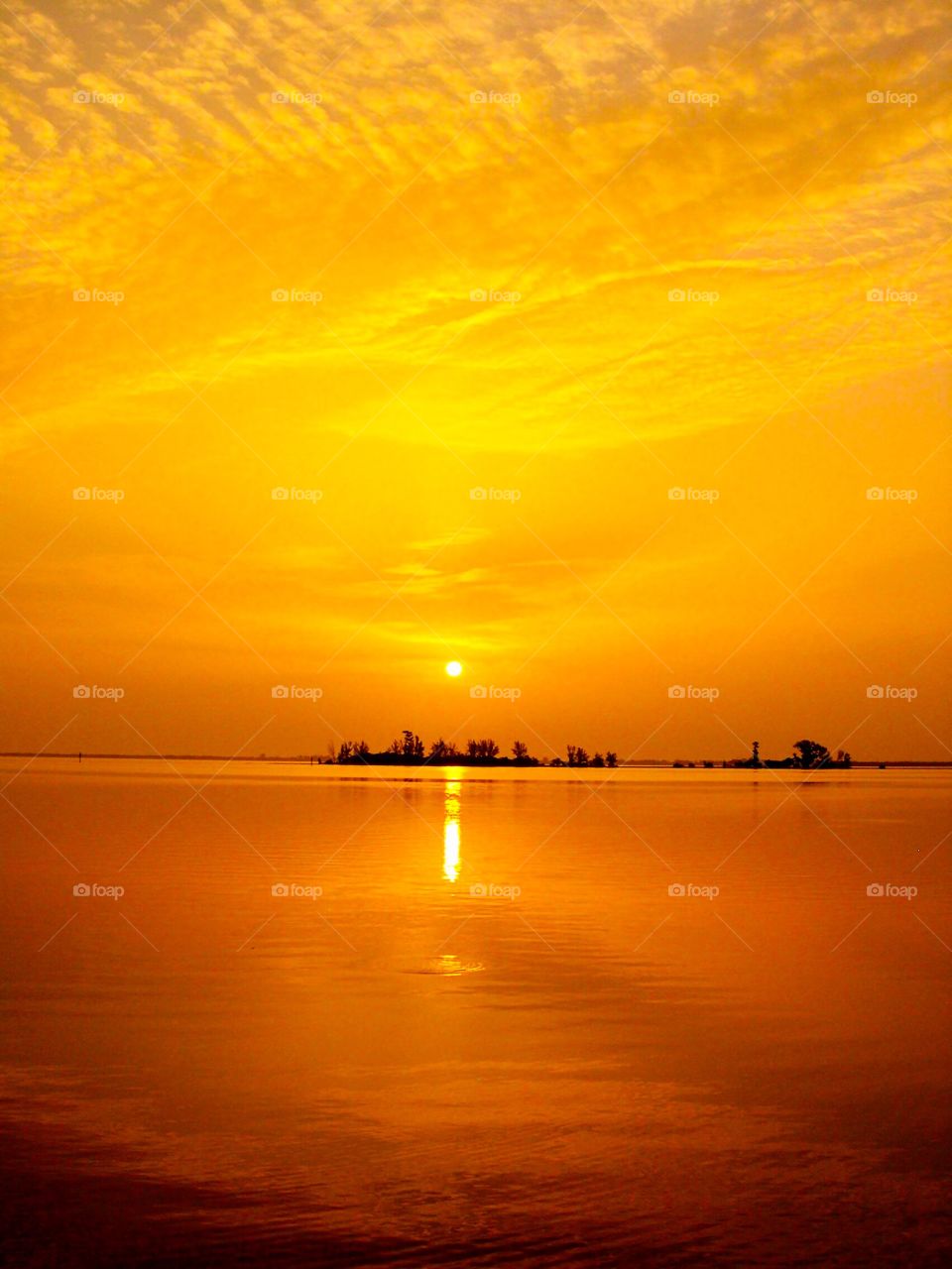 River sunset in Sebastian Florida 