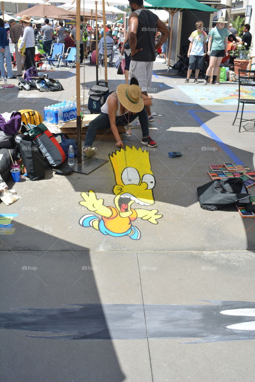 Chalk Art Festival (Bart Simpsons)